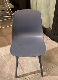 [#B4-20] Blue Plastic Dining Chair