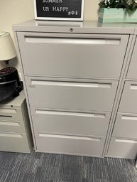 [#D10-25] Grey White 4 Drawer Lateral