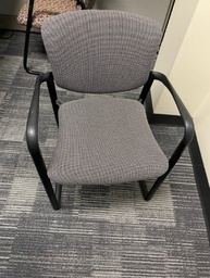 [#B4-48] Grey Square Guest Chair