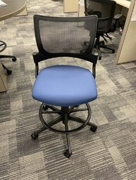 [#B13-82] Stool, Blue and Black