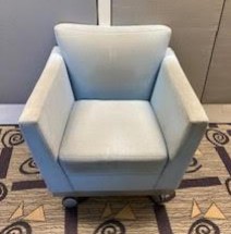 [#B12-91] Light Blue Lounge Chair