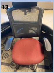 [#B13-121] Red and Black Task Chair