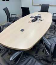 [#C7-135] Oval 2 Piece Maple Table