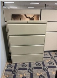 [#D11-140] 4 Drawer Pewter Cabinet