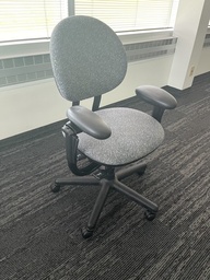 [#B12-24] Gray Pattern Mid Back Chair