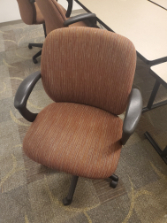[#B13-65] Red Striped Task Chair