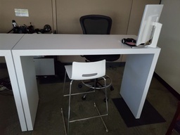 [#C5-216] White Table, 60" x 24" x 42"