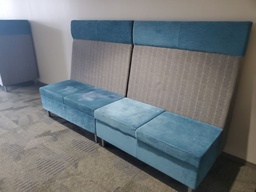 [#B6-261] Blue Highback Couch