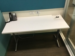 [#C19-22] White Rectangular Table (54"Lx30"Hx2'W)