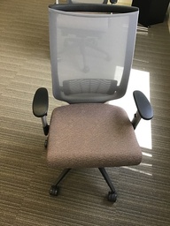 [#B13-125] Grey High-Back Task Chair with Arms
