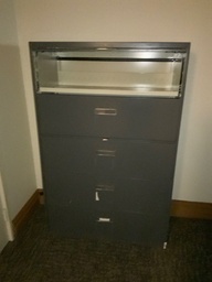 [#D12-46] Grey 5-Drawer Lateral