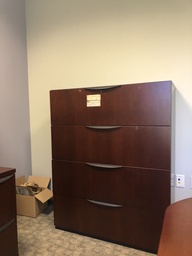 [#D10-3] Wooden 4-Drawer Filing Cabinet