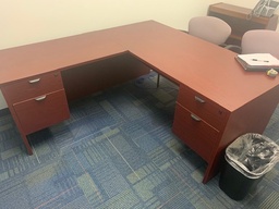 [#E4-12] Desk - 2Ped/Drawer
