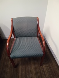 [#B8-80] Chair Guest Brown Upholstered wing