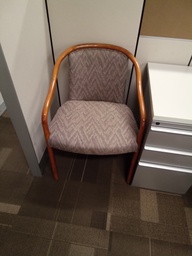 [#B8-78] Chair Guest Brown Upholstered Triangle