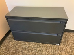 [#D6-87] Lateral File, 42W, 2-Drawer, Charcoal