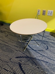 [#C11-37] 24"D End Table w/ Chrome Base