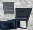 [#B12-148] Gray Patio Chair (Horizontal panels on back)