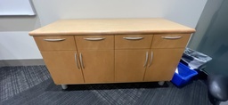 [#D5-262] Wooden Credenza w/4 Drawers and 4 Doors - Maple (Floor 4)