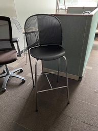 [#B1-33] Bar Stool - Black Top