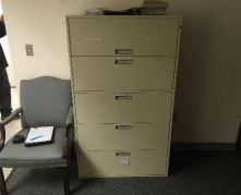 [#D12-3] Filing cabinet, 5-drawer, 36" wide