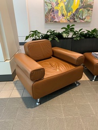 [#B8-63] Leather Guest Chair - Tan