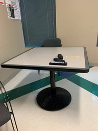 [#C1-86] Cafeteria Table - 4 Sided - Multicolour - Red/Green Trim