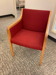 [#B8-GP35 Pic # (25)] Guest Chair, Wood, Upholstered Seat and Back, with Arms