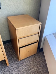 [#D17-GP33 Pic # (121)] Freestanding Floor Pedestal, Box Box File, Integral Drawer Pull