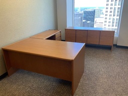 [#D5-GP33 Pic # (213)] Credenza,Storage, BF Left &amp; Right w/ 2 Doors, 8-Way Radius Edge Detail