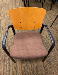 [#B8-45] Guest Chair - Wood, Red