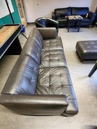 [#B7-24] Grey Leather Couch