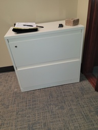 [#D6-7] 2 drawer 36” w lat file metal