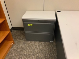 [#D6-13] 30"W 2-Drawer Lateral File, Charcoal w/ Laminate Top