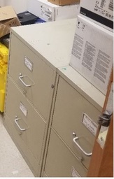 [#D7-19] Two Drawer Metal Filing Cabinet