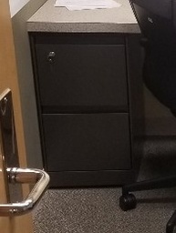 [#D16-43] Dark Grey Two-Drawer Ped