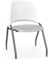 [#B4-16] Bixby Armless Stacker - 4 Legs, Plastic (White/Blue) **Photo Representative**