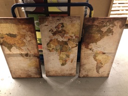 [#J3-37] World Map (Set of 3)