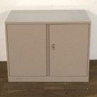 [#D18-11] Tan 2 Door Cabinet - 1 Adjustable Shelf (24D x 36W x 28H)