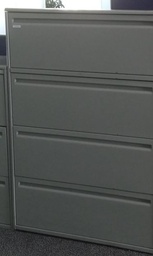[#D10-99] Metal filing cabinet, 4-drawers, grey | Archivador de metal, 4 cajones, gris
