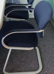 [#B8-122] Sled chair, navy blue | Silla trineo, azul marino