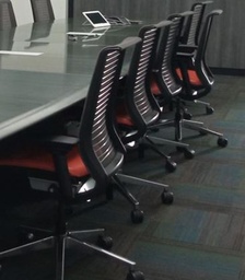 [#B13-266] Task chair, orange and grey, adjustable | Silla operativa, naranja y gris, regulable