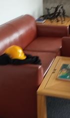 [#B6-297] Armchair, brown vinyl | Sillón, vinilo marrón