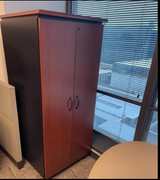 [#D31-18] WOOD TALL CABINET