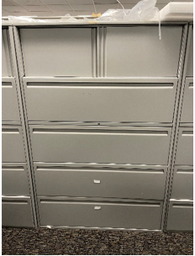 [#D12-9] 5-Drawer Lateral File w/ Top Slidding Door 